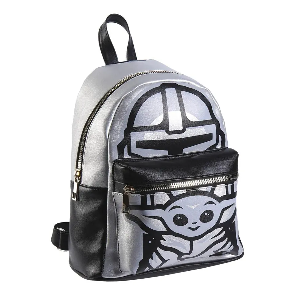 Cerdá Mandalorian Grogu Mini-Rucksack Kunstleder grau 30cm