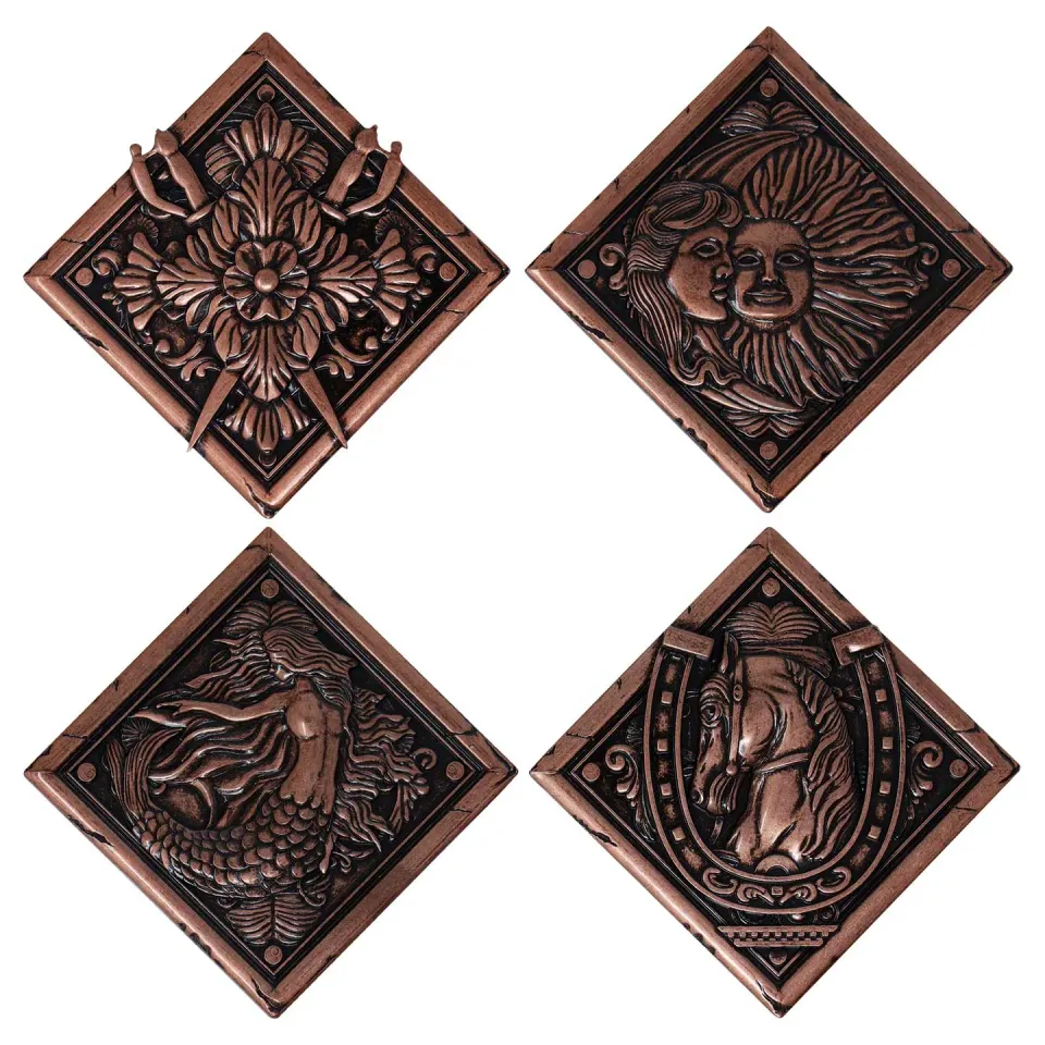 Fanattik Resident Evil Village Hauswappen Medaillen 4er Set limitiert