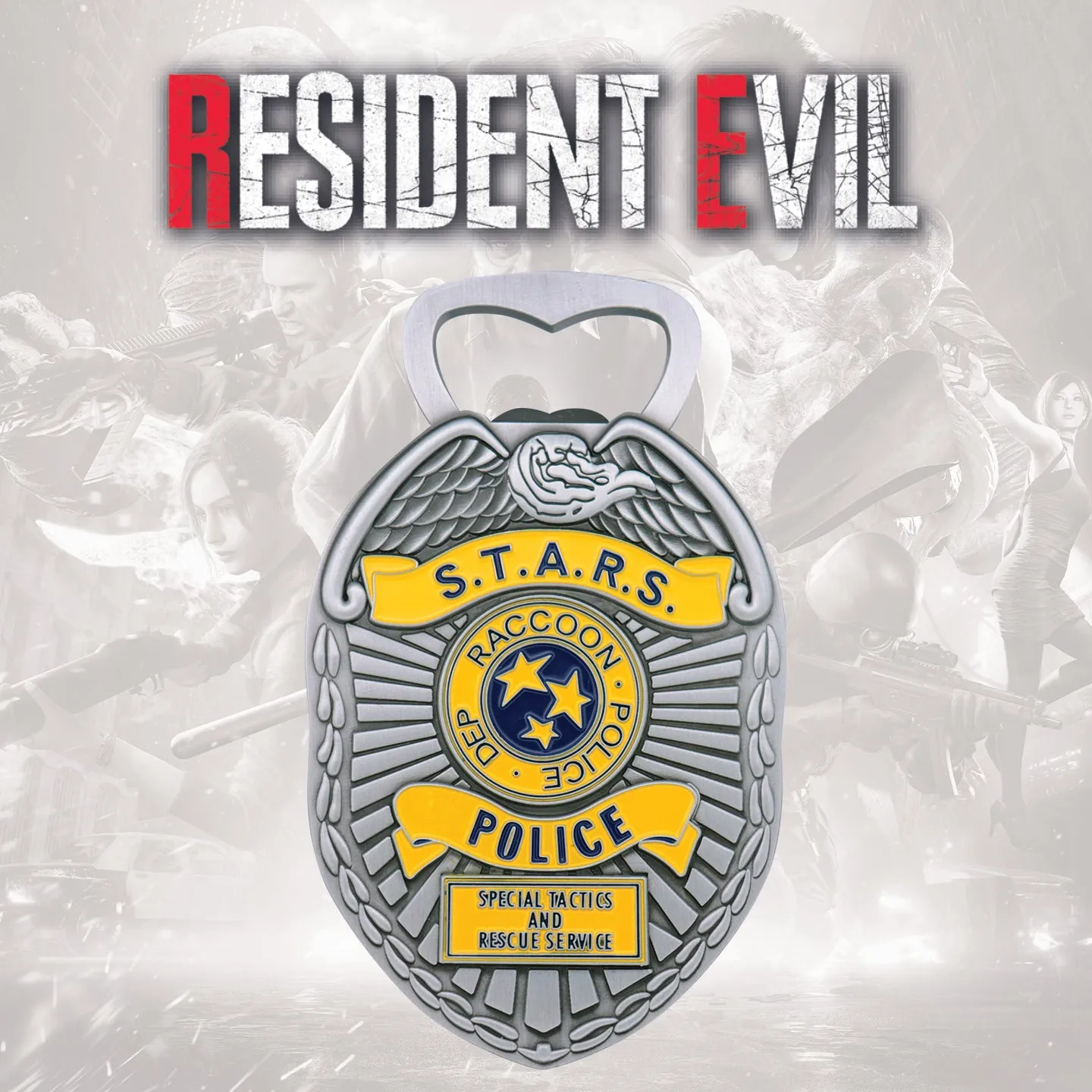 Fanattik Resident Evil Police Badge Flaschenöffner S.T.A.R.S. Metall
