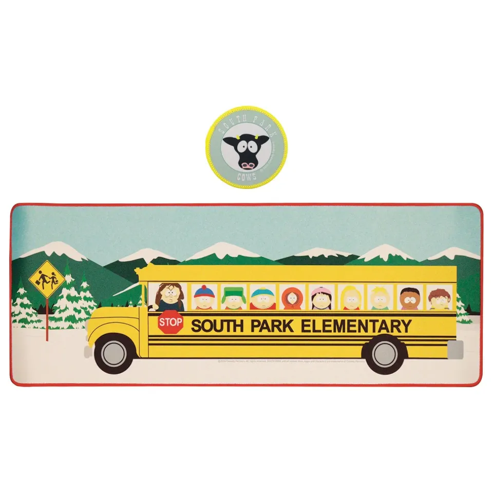 Fanattik South Park School Bus Schreibtischunterlage Set 800 mm rutschfest