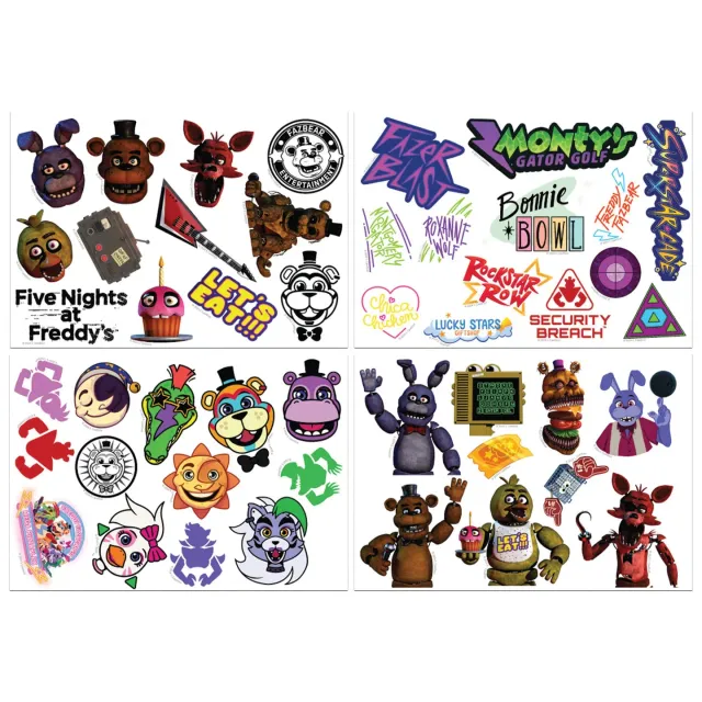 Fanattik Five Nights at Freddy's Tech-Sticker 4 Bogen wiederverwendbar