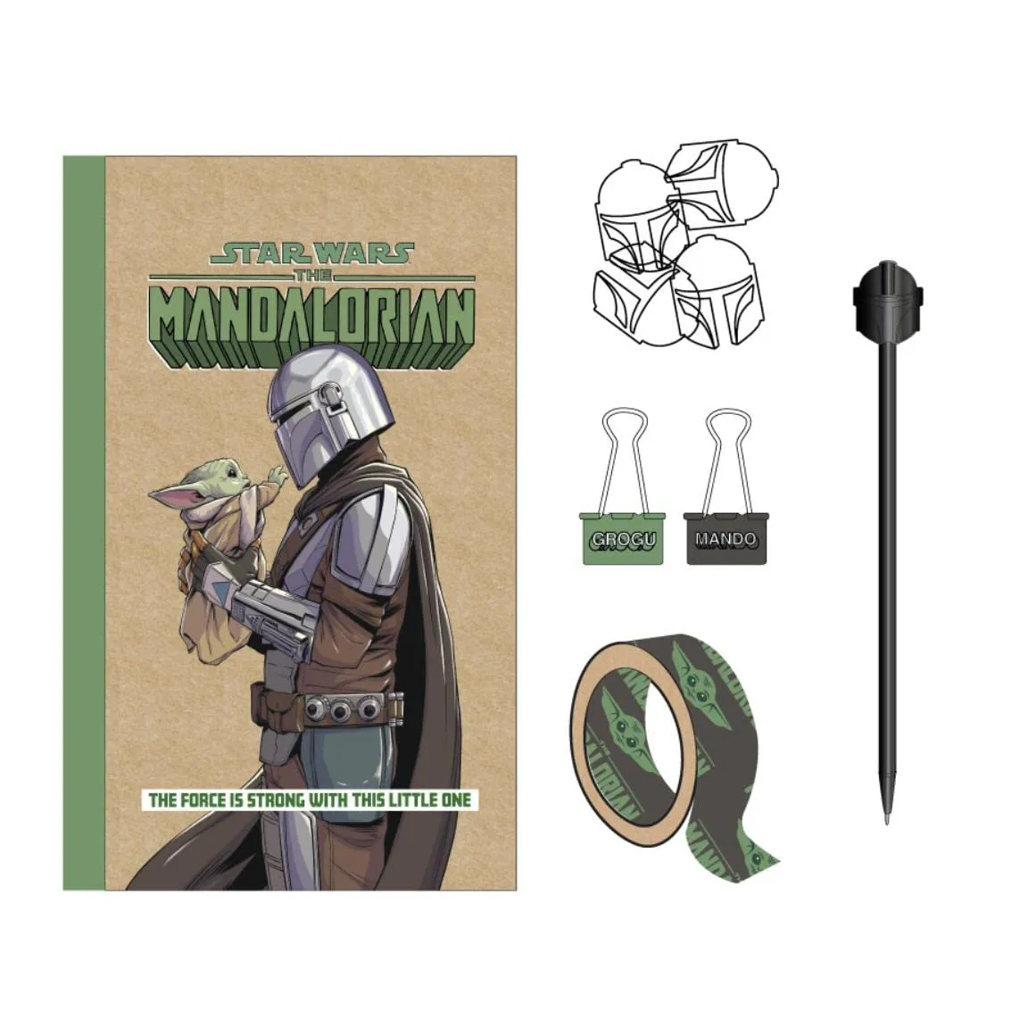 Star Wars Mandalorian Baby Yoda Schreibset A5 mit Stift