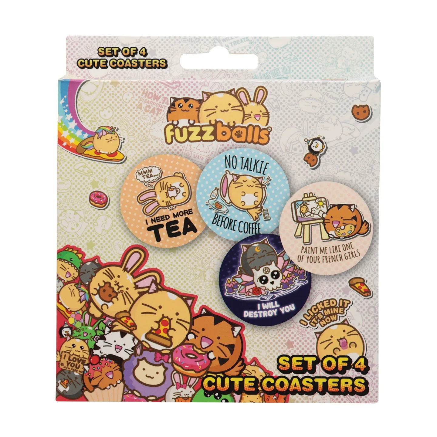 Fanattik Fuzzballs Untersetzer 4er-Set 89 mm Kork