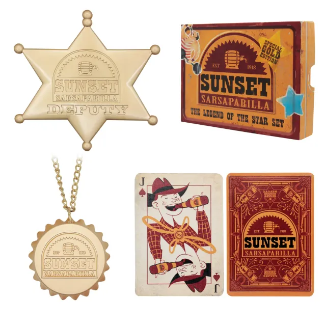Fanattik Fallout Sunset Sarsaparilla Star Set Gold 3tlg