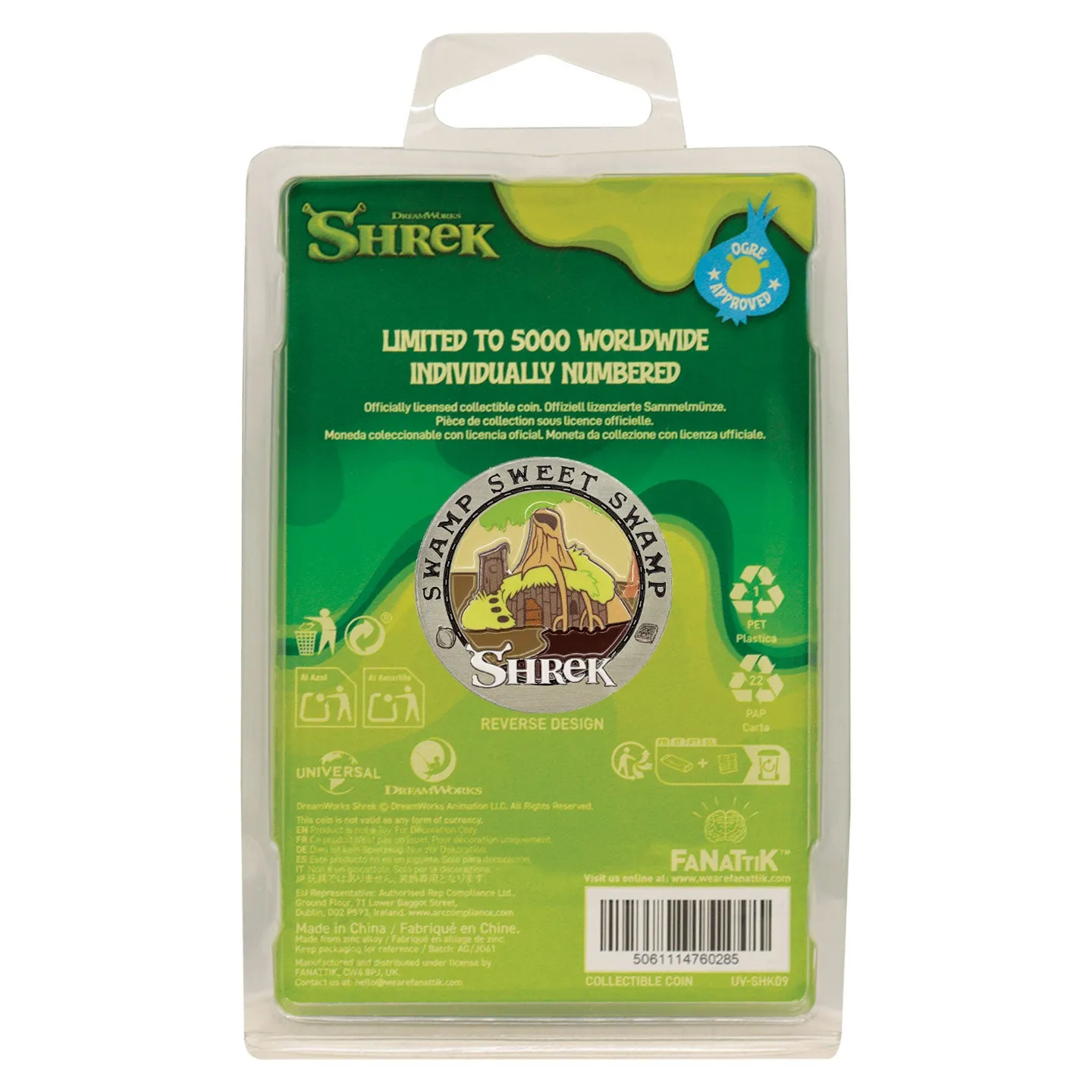 Fanattik Shrek Swamp Sweet Swamp Münze 38mm limitiert