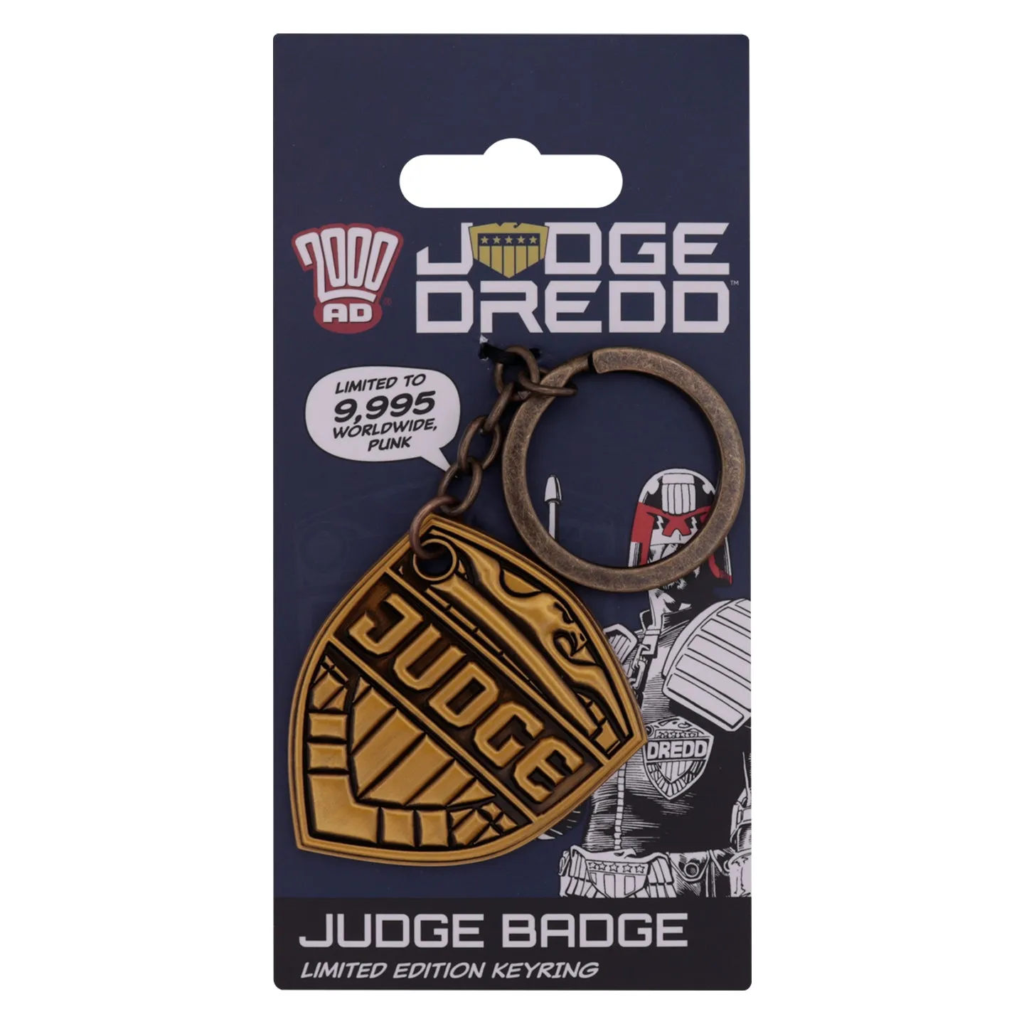 Fanattik 2000 AD Judge Dredd Badge Schlüsselanhänger 54mm