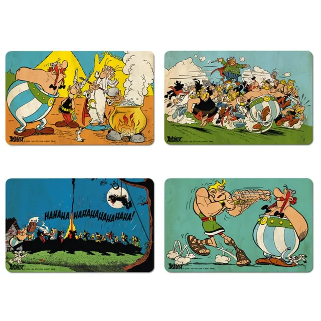 LOGOSHIRT Asterix Gallier Brettchen 4er Set 23x14cm