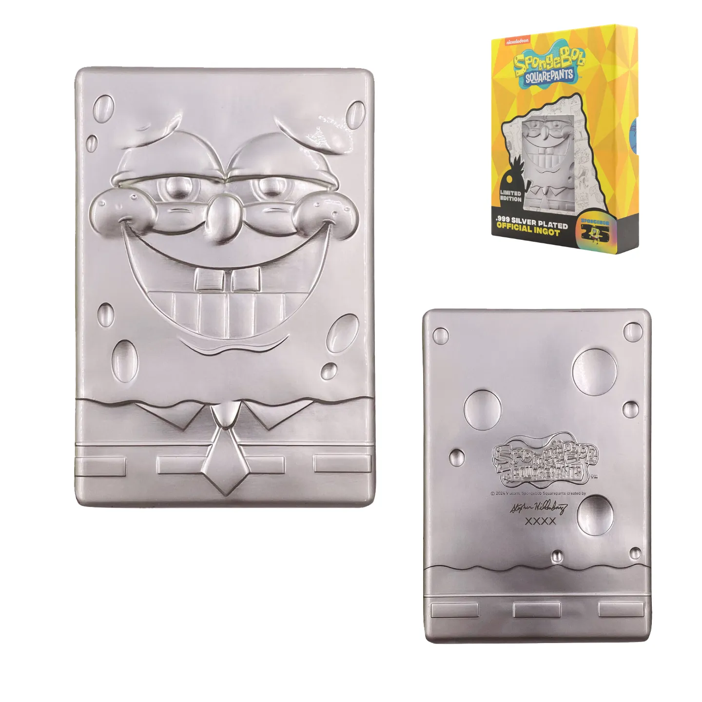Fanattik SpongeBob SquarePants 25th Anniversary Barren silber limitiert