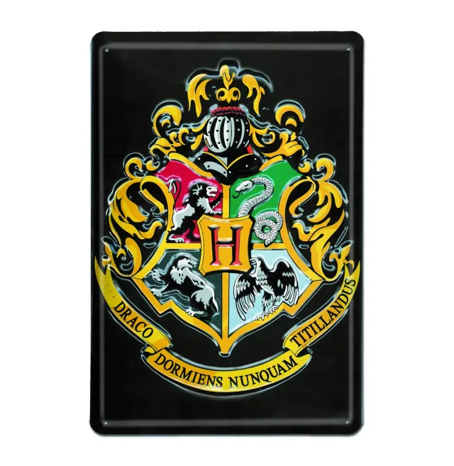 LOGOSHIRT Harry Potter Hogwarts Blechschild 20x30cm Retro