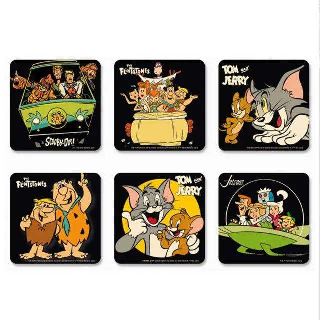 LOGOSHIRT Hanna-Barbera Cartoons Untersetzer 6er Set Kork