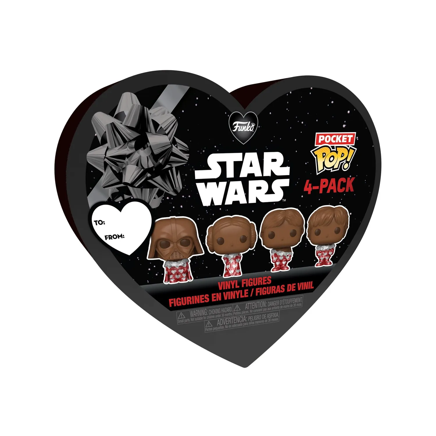 Funko Pocket Pop! Star Wars Valentines Box 4 Pack Darth Vader Schlüsselanhänger