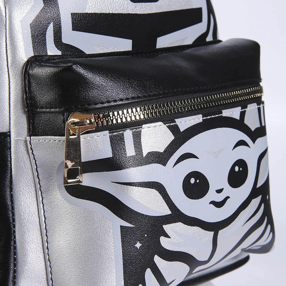Cerdá Mandalorian Grogu Mini-Rucksack Kunstleder grau 30cm