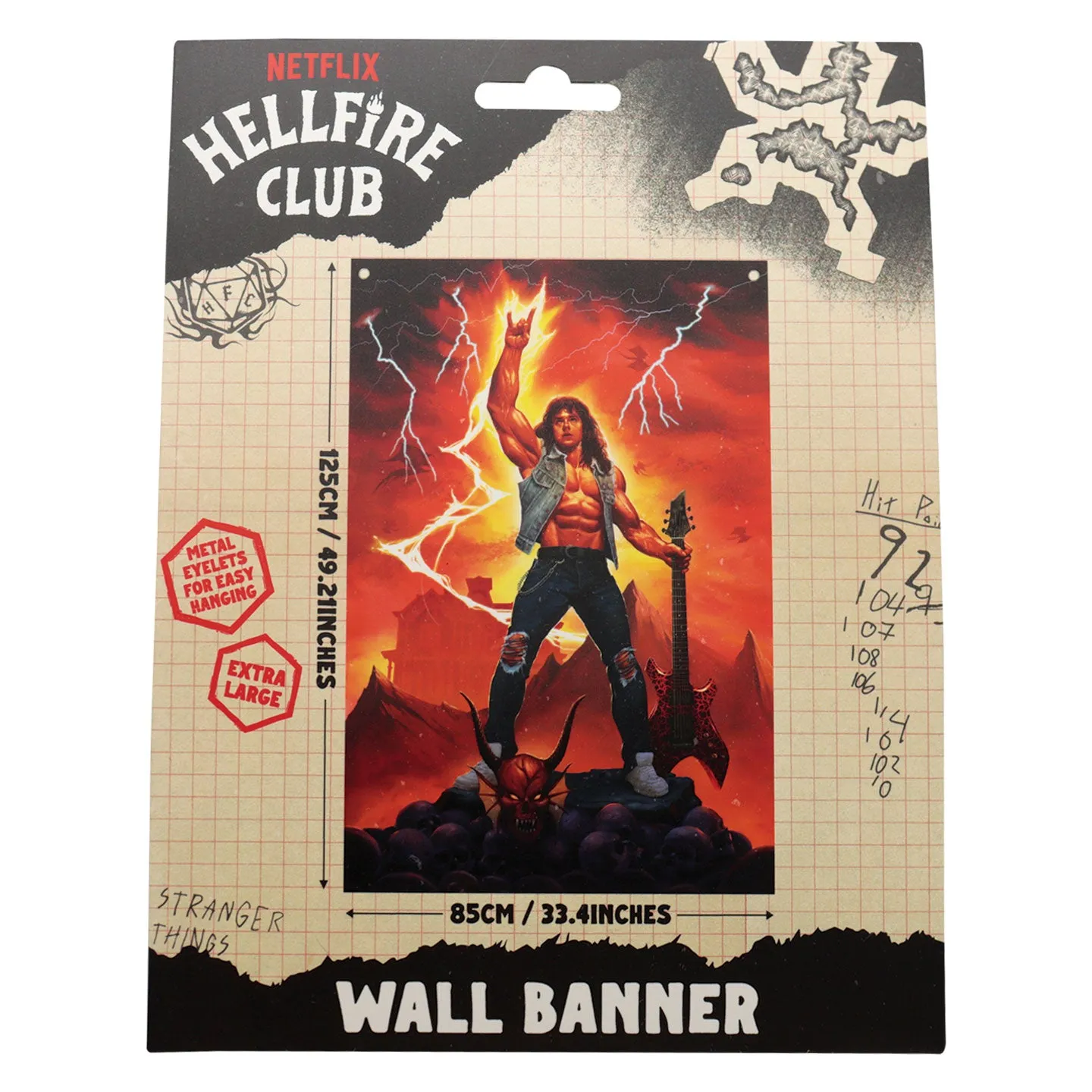 Fanattik Stranger Things Eddie Munson Wandbanner 125 cm