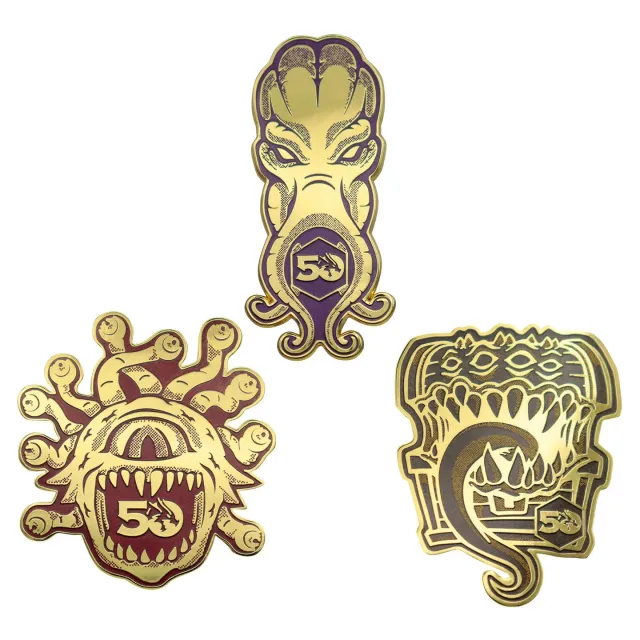 Fanattik Dungeons & Dragons 50th Anniversary Pin-Set 3 Pins