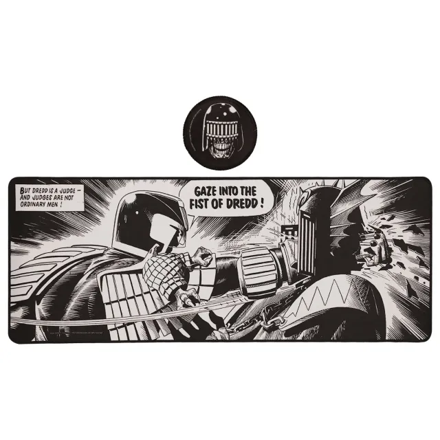 Fanattik 2000 AD Judge Dredd Desk Pad and Coaster Set Schreibtischunterlage Set