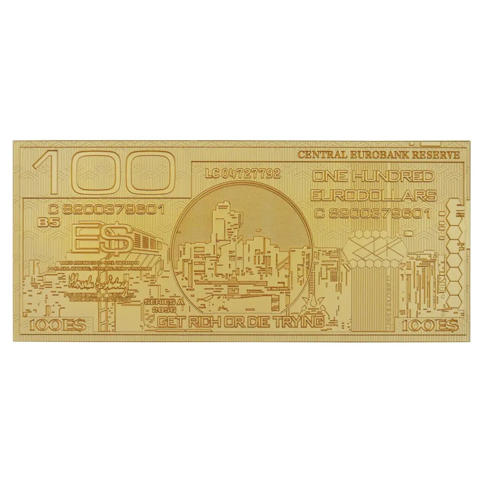 Fanattik Cyberpunk 2077 100 Eurodollar Replik 24-karätig vergoldet